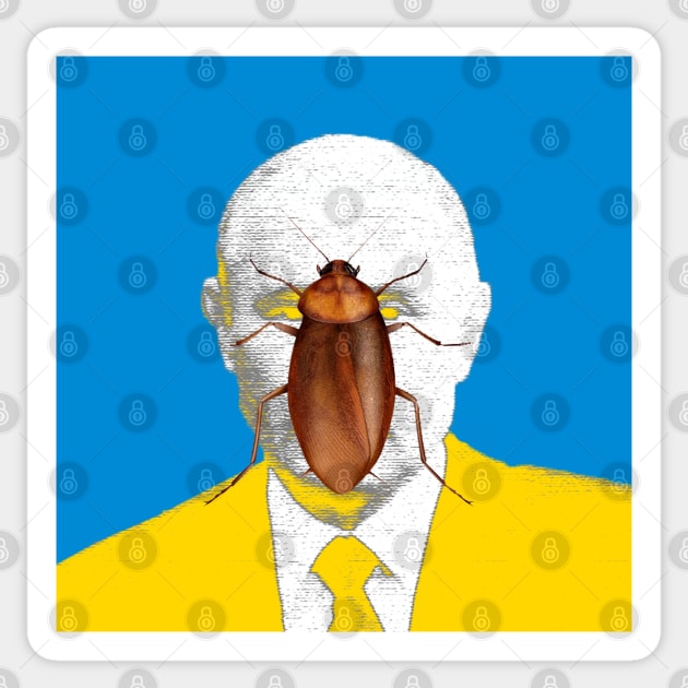 Ukraine: I Stand With Ukraine! Putin is a Cockroach! Cockroach Putin Sticker by Puff Sumo